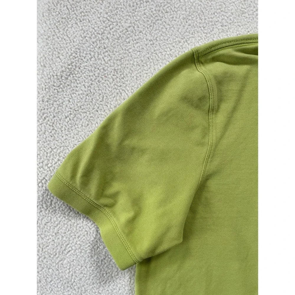 Banana Republic Mens Extra Large Polo Shirt Lime Green Elephant‎ Logo Pique XL